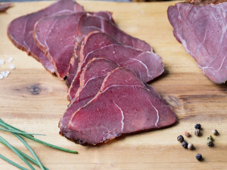 Hirschschinken mit Bio-Zutaten geschnitten 100g