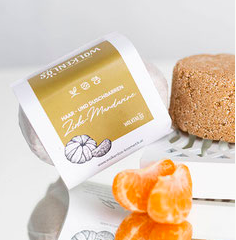 Haar und Duschbarren Zirbe Mandarine von Wolkenlos Kosmetik