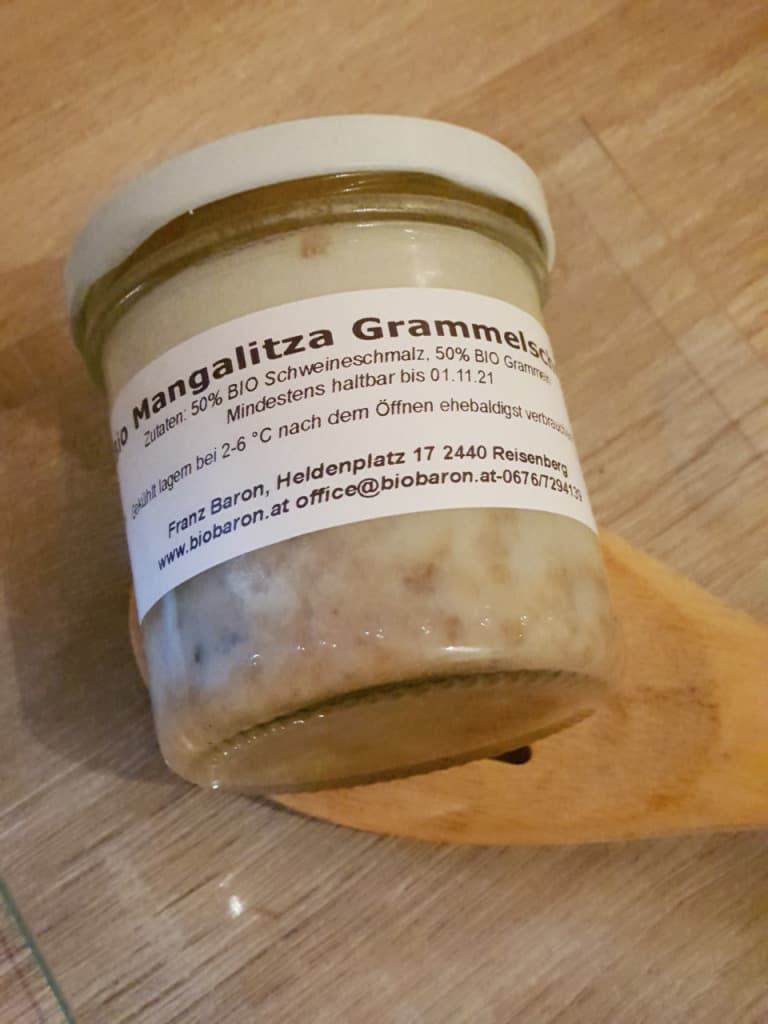 Grammelschmalz vom Bio Mangalitza Schwein