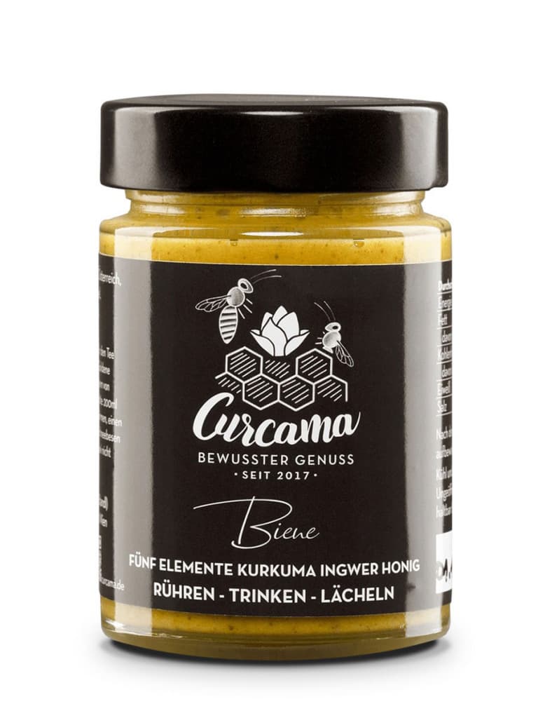 Bio Curcama BIENE - Der Fünf Elemente Kurkuma Ingwer Honig