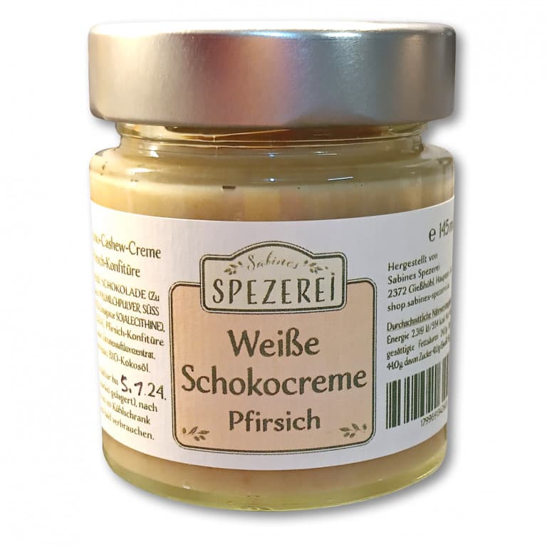 Weiße Schokocreme Pfirsich