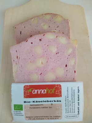 Käseleberkäs Bio 200g von Annahof - biologische Landwirtschaft Fam. Schabbauer