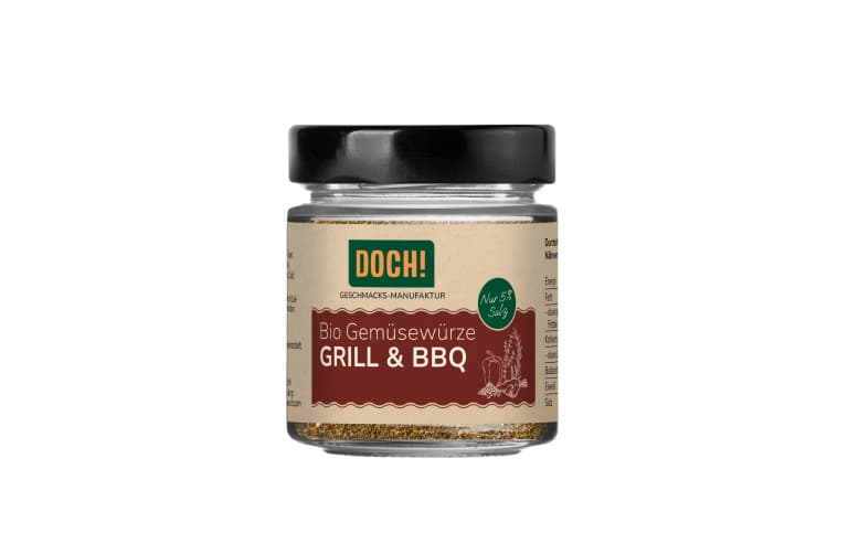 DOCH! Bio Gemüsewürze GRILL & BBQ Glas