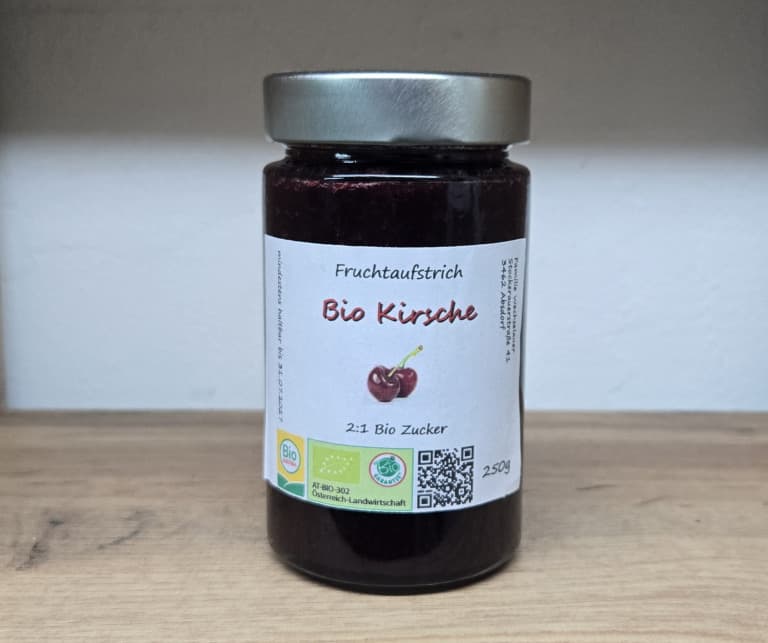 Bio Kirschen Marmelade