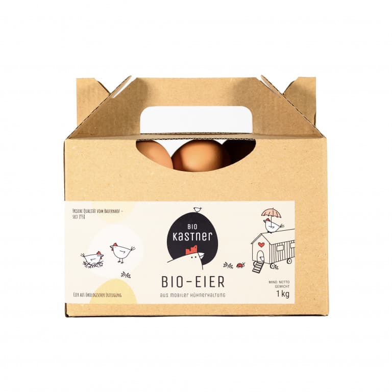 Bio-Eier aus mobiler Hühnerhaltung, mind. 1 kg