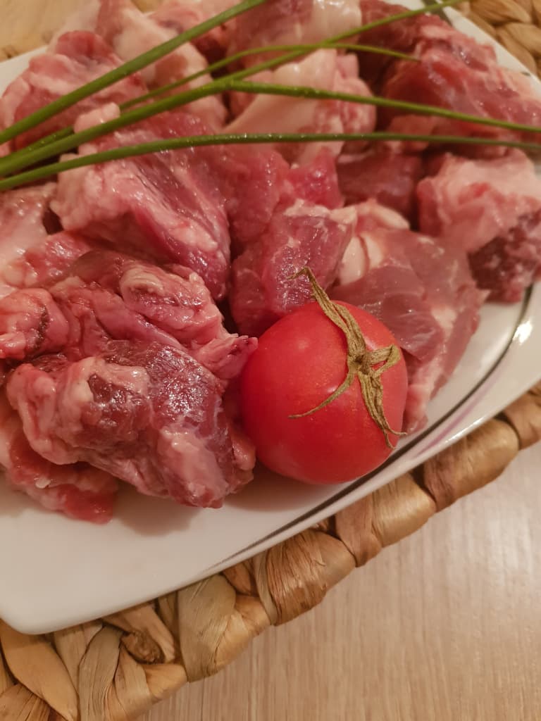 Gulaschfleisch vom BIO Mangalitza Schwein
