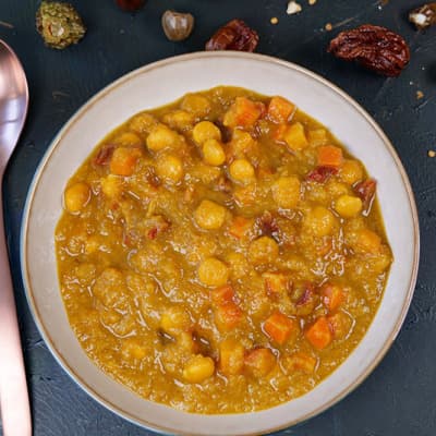 Bio Indisches Curry mit Kichererbsen Gourmand Portion 450g